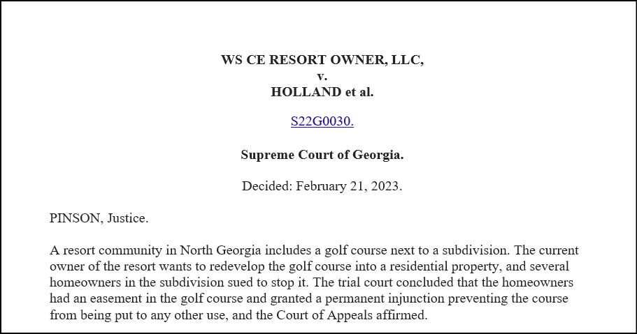 Do you have an Easement in Georgia
